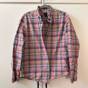 Pink/Blue/White checkered dress shirt